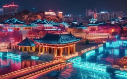 海瑞文化公园亮化工程，城市更新中的文化传承与创新
